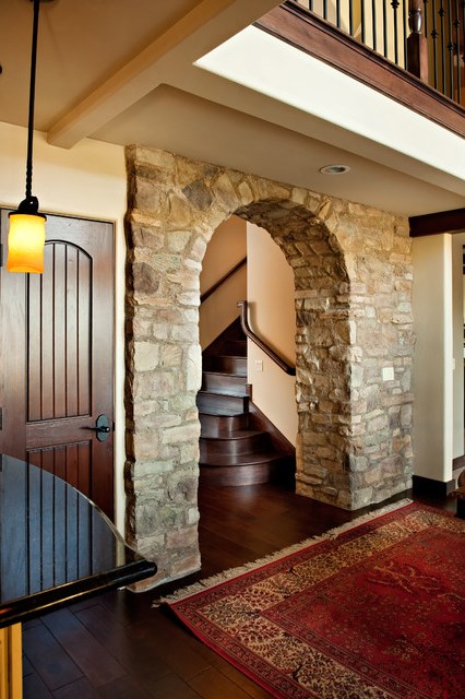 Stone archways in house