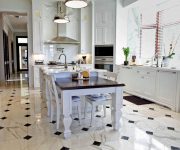 Ceramic tile floor in the kitchen 180x150 - Country-Style Kitchens
