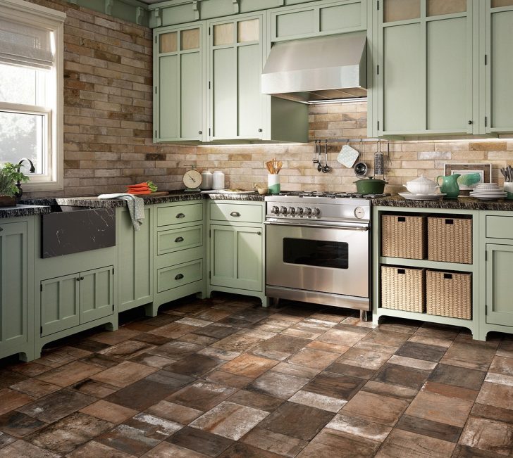 Porcelain stoneware floors in kitchen country style 728x651 - Country-Style Kitchens