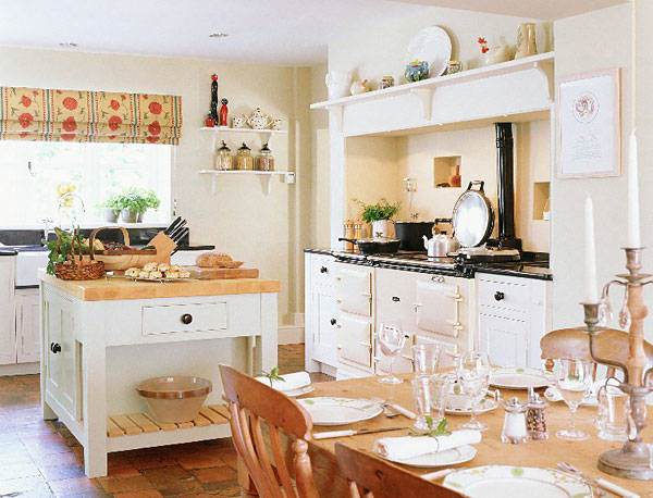 The design of a kitchen country style