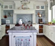 White Kitchen in Country Style 180x150 - Country-Style Kitchens