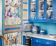 Blue kitchen Provence style decor 180x150 - Provence Style Kitchens – 100 ideas for interior