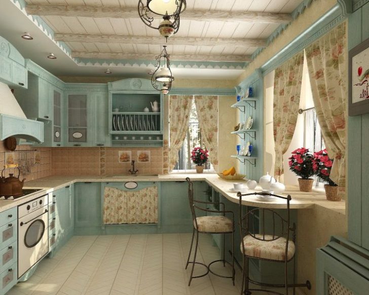 Kitchen provence 728x582 - Provence Style Kitchens – 100 ideas for interior