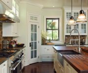 Provence Style Kitchens Wooden countertops 180x150 - Provence Style Kitchens – 100 ideas for interior